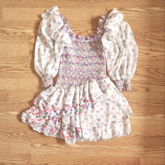 EUC Yvonne & Love Rainbow Floral Dress, Size M - Picture 7 of 7